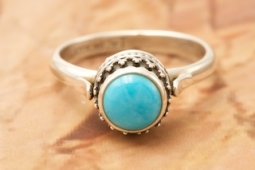 Sleeping Beauty Turquoise Sterling Silver Ring